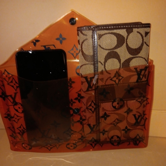 Louis Vuitton PVC Translucent Orange Monogram Envelope Pouch - Picture 11 of 13